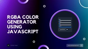 rgba color generator using javascript