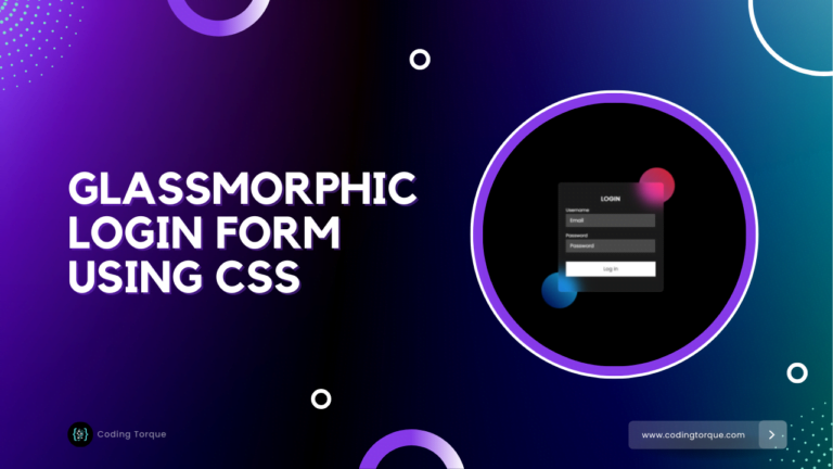 glassmophic login form with source code