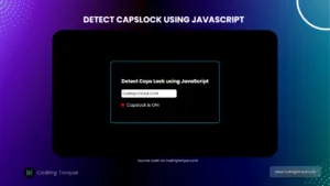 detect capslock using javascript with source code