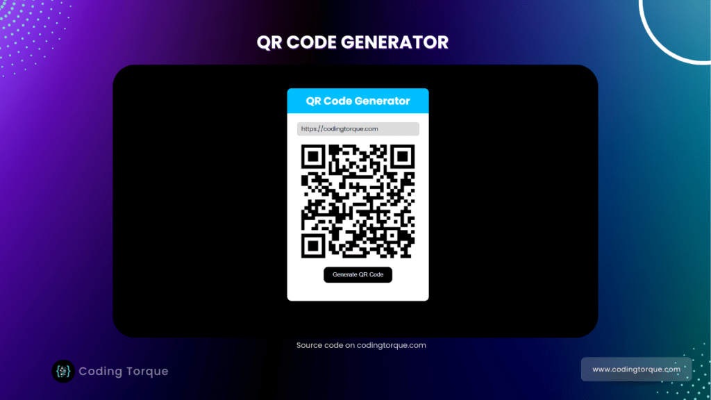 qr code generator using javascript with source code