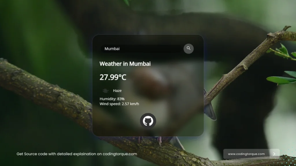 realtime weather app using javascript with source code