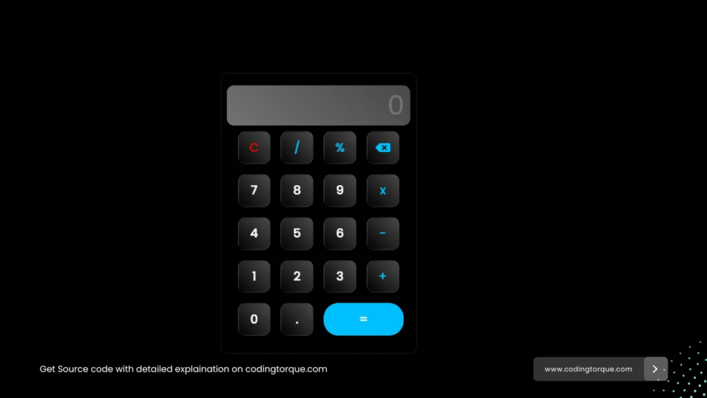 calculator using javascript with source code