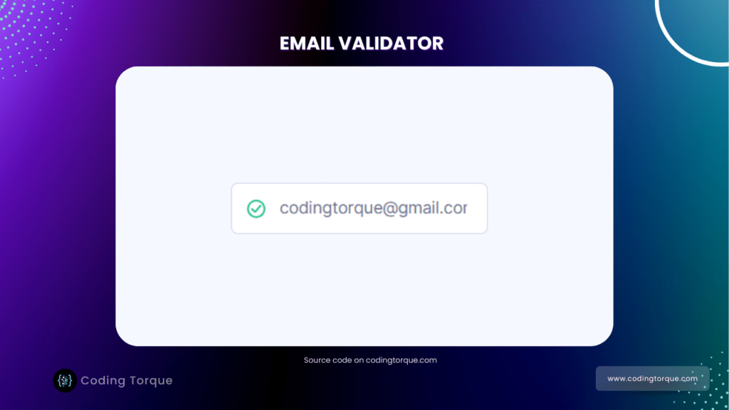 email validator using js with source code