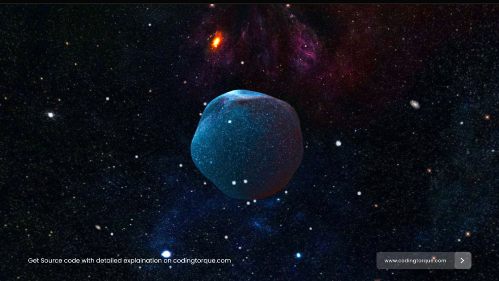 space globe using threejs with source code
