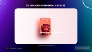 3d vr card using javascript with source code