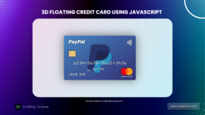 3d floating card using javascript with source code