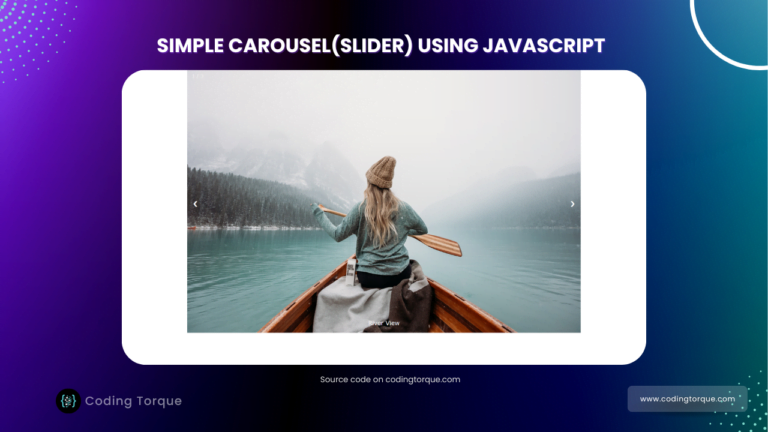 simple image carousel using javascript with source code