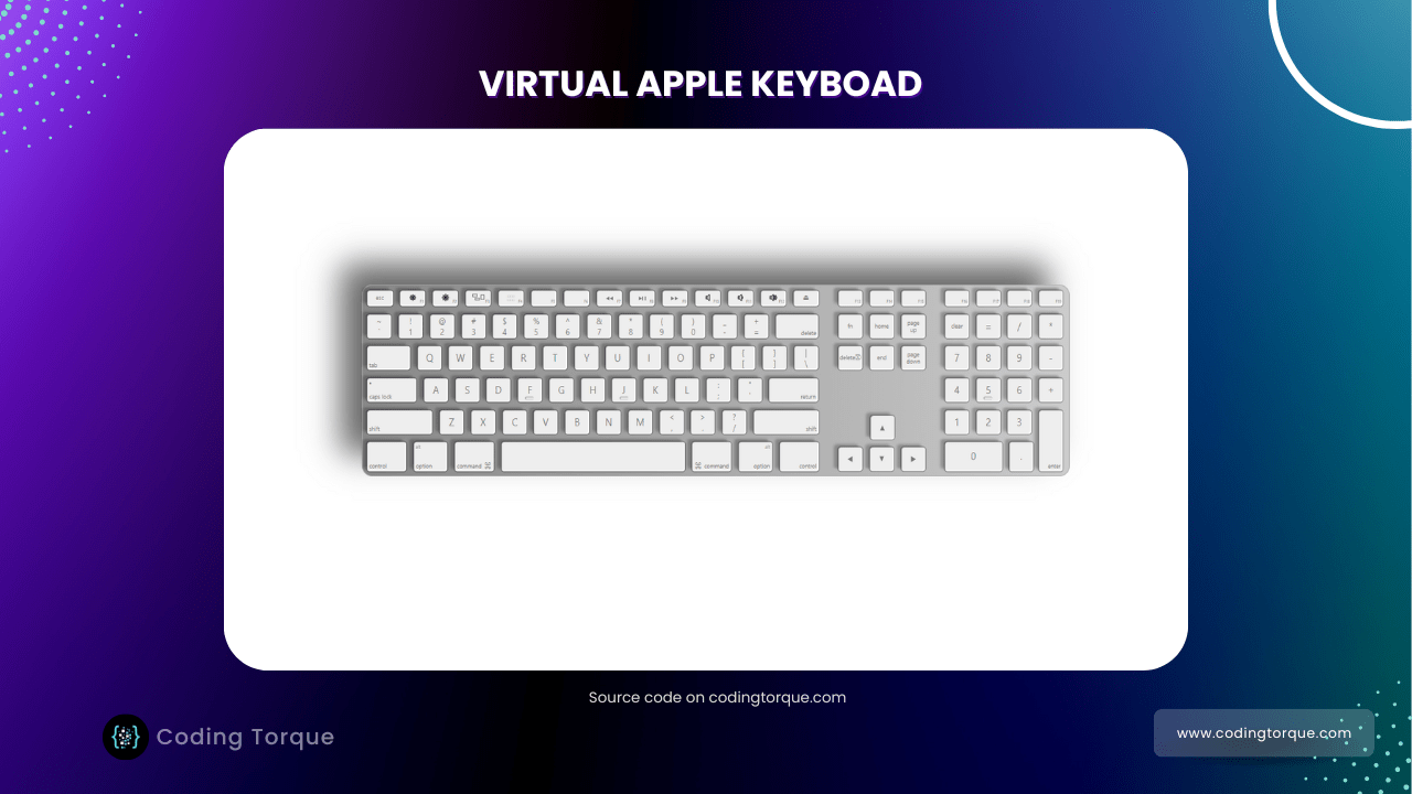 virtual apple keyboard using javascript with source code