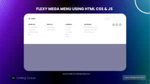 flexy mega menu using javascript with source code