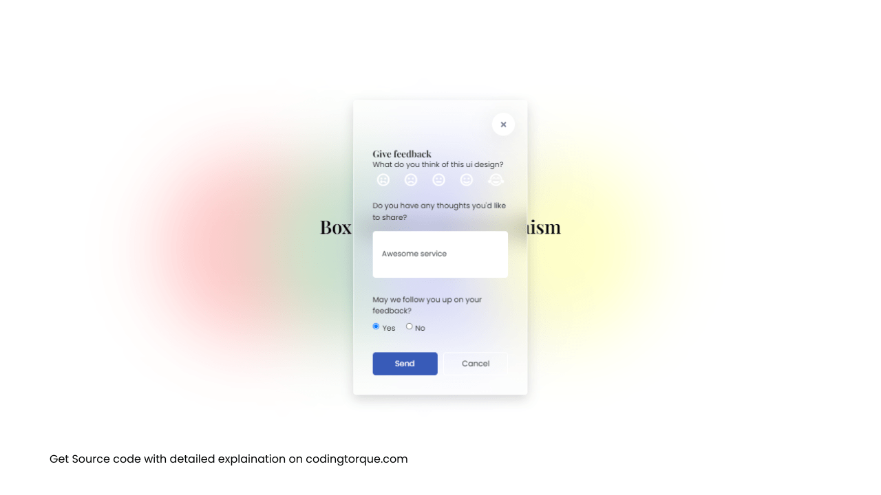 Glassmorphism Feedback Modal Using HTML, CSS And JavaScript - Coding ...