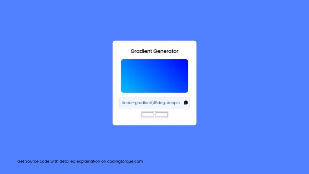 gradient color generator using javascript with source code