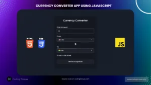 Currency converter app using javascript with source code
