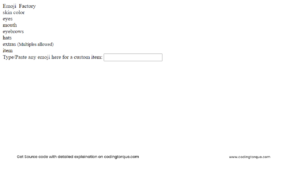 Emoji Generator using HTML, CSS and JavaScript (Source Code) - Coding ...
