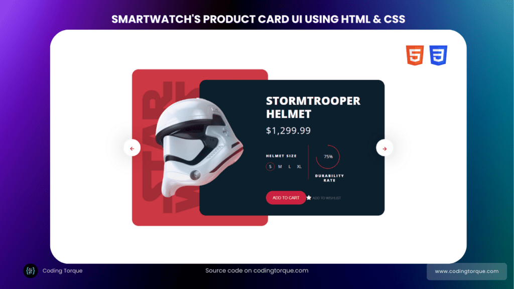 starwars product card using html and css
