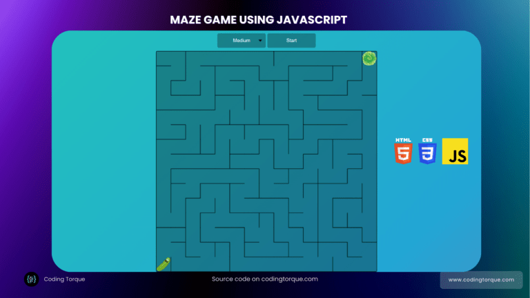 maze game using javascript - source code