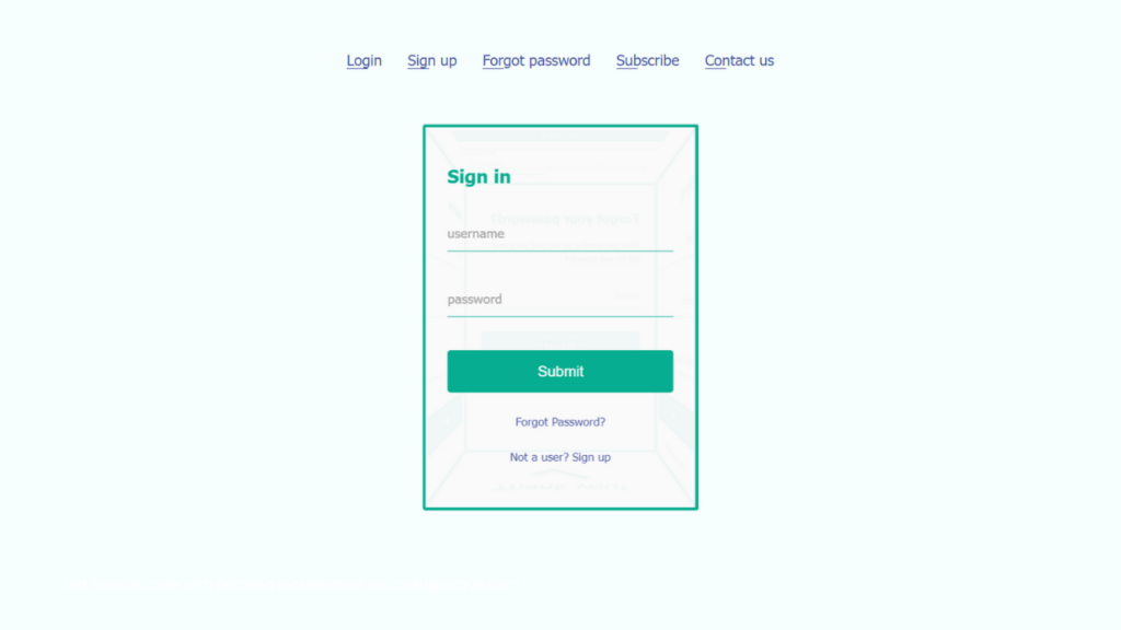 prismatic authentication forms using html, css and javascript