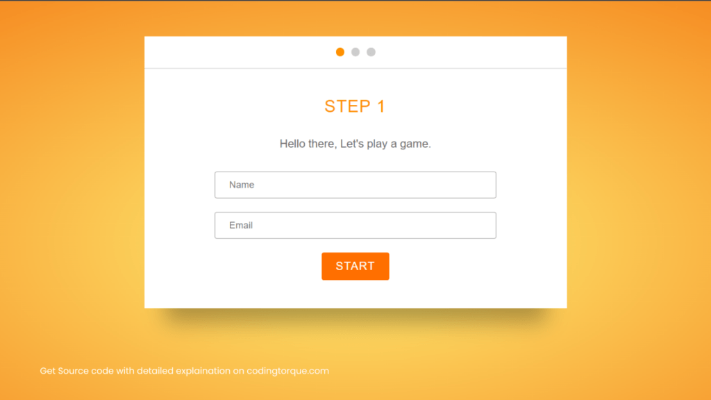 Step by step form validation using HTML, CSS and JavaScript