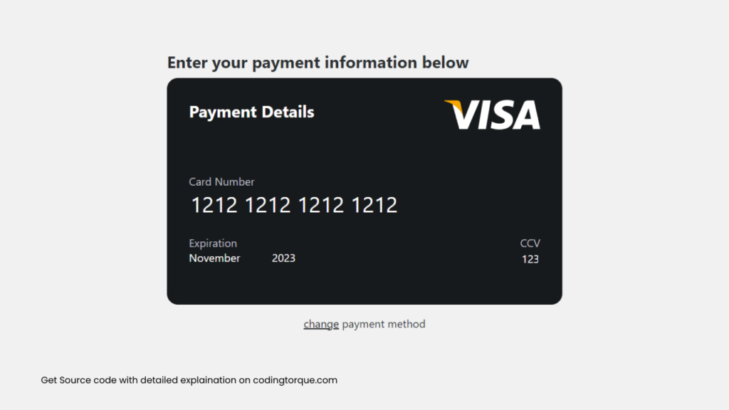 Checkout credit card page using HTML, CSS and JavaScript