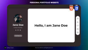 Personal Portfolio Website using HTML and CSS
