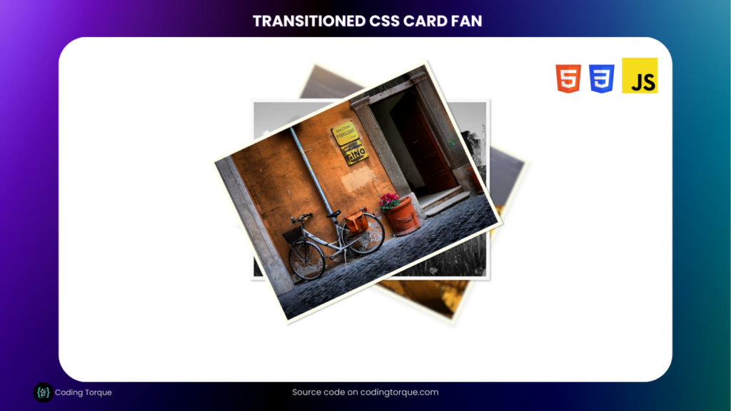 Transitioned CSS Cards Fan using HTML and CSS