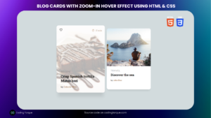 blog card using html and css