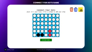 connect four dots game using javascript