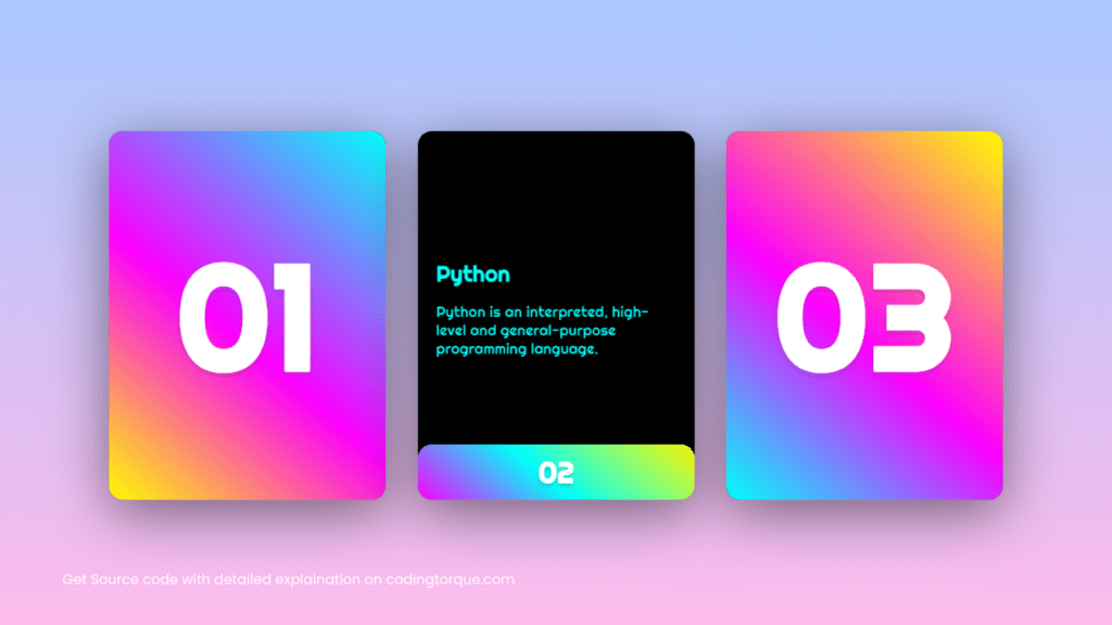 Gradient Cards with hover effect using HTML & CSS