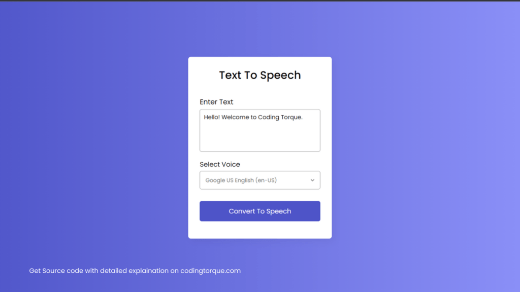 text to speech converter using javascript
