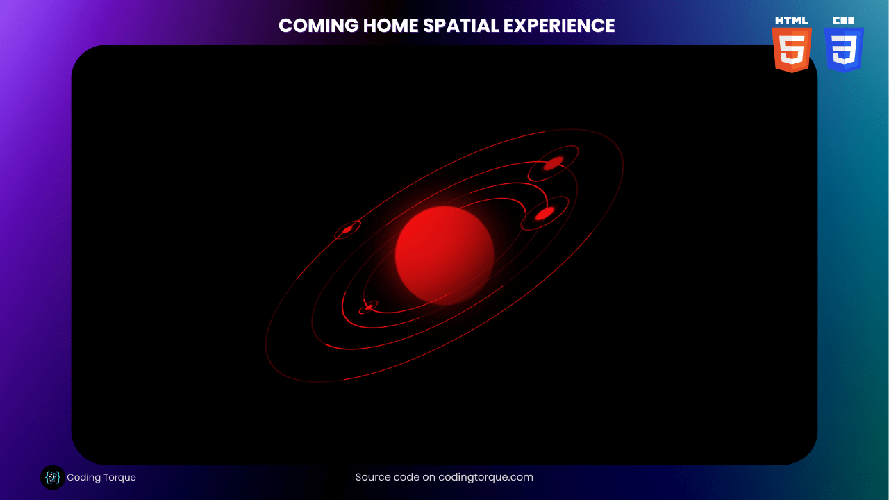 Coming Home Spatial Experience using HTML and CSS