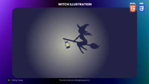 Witch illustration using HTML and CSS