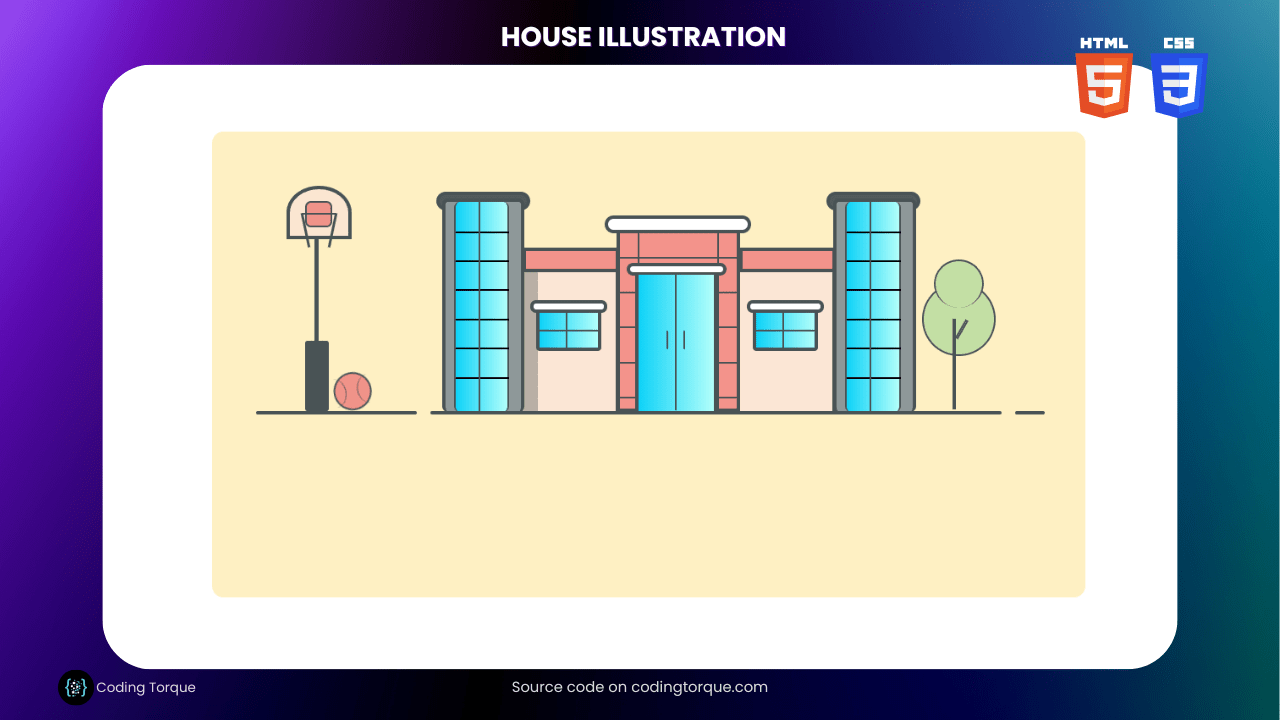 House Illustration using HTML and CSS