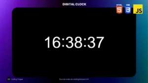 Digital Clock using HTML CSS and JavaScript