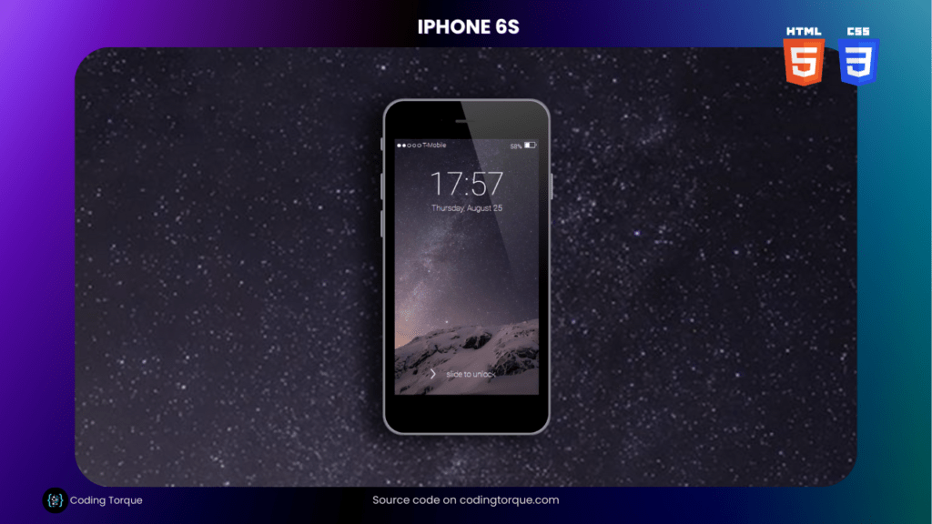 IPhone 6s using HTML and CSS