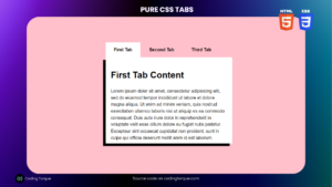 Tabs using Pure HTML and CSS