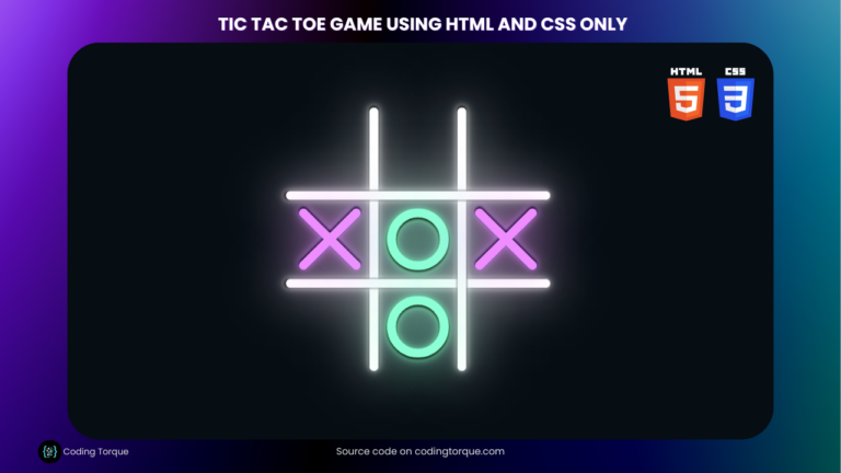 neomorphic tic tac toe game using html and css