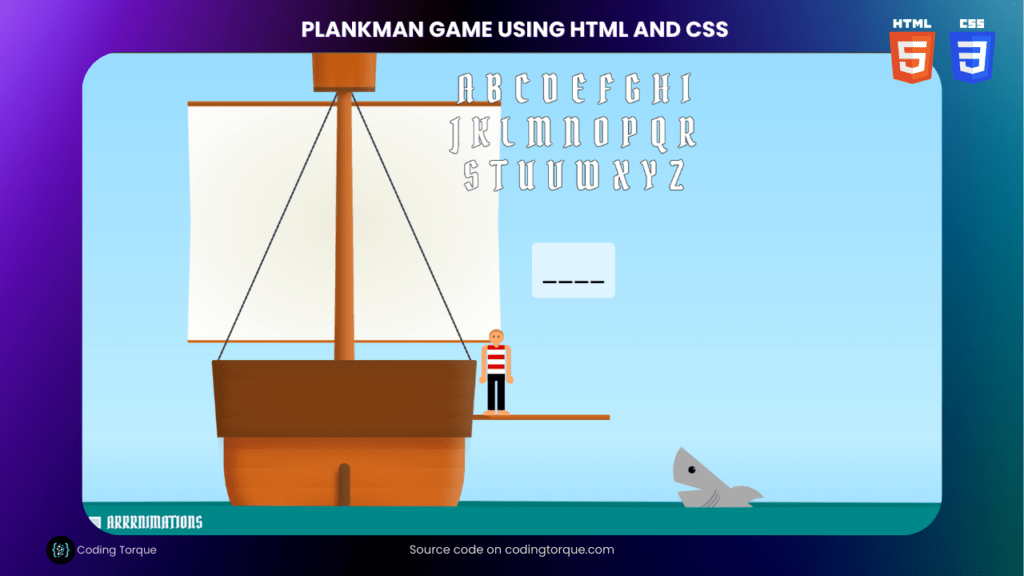 plankman game using html and css