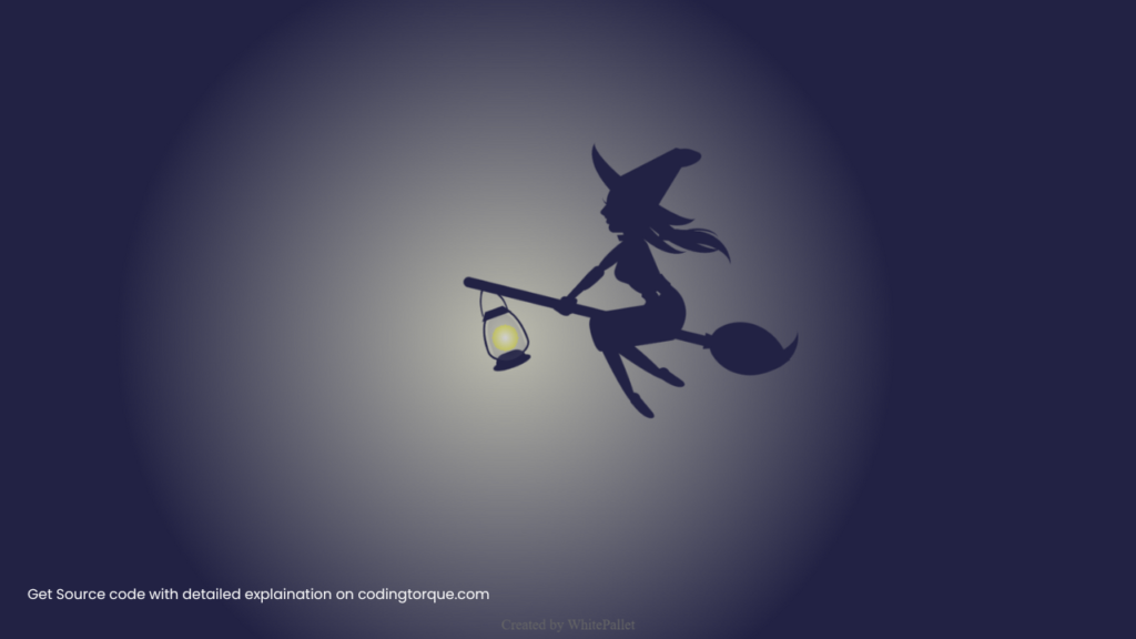 Witch illustration using HTML and CSS