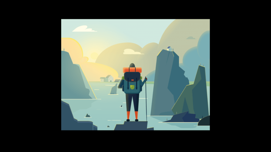 Traveller Illustration using HTML and CSS