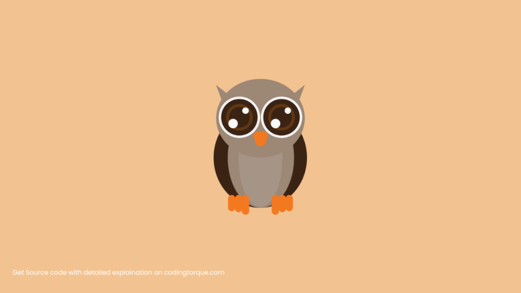 Cute Owl Illustration using HTML and CSS