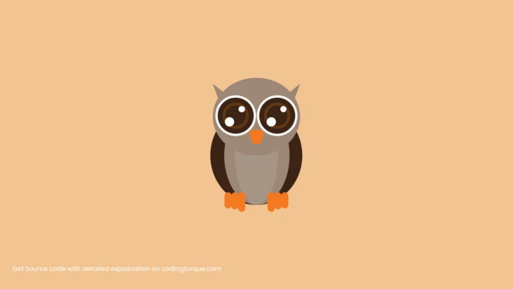 Cute Owl Illustration using HTML and CSS