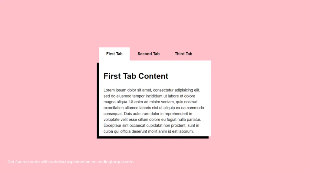 Tabs using Pure HTML and CSS