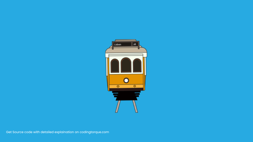 Tram Illustration using HTML and CSS