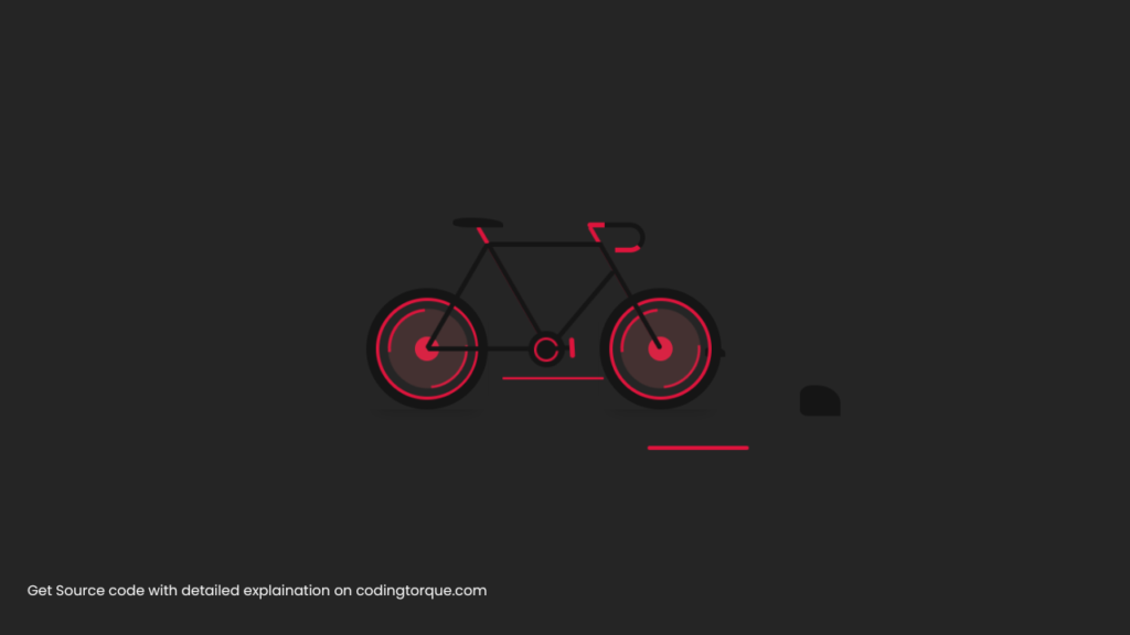 Bicycle Illustration using HTML and CSS