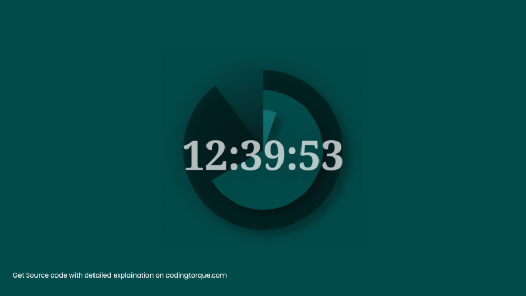 Pie Time Clock using HTML CSS and JavaScript