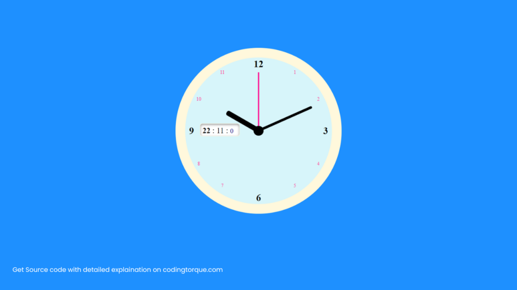 Analog and Digital clock using HTML CSS and JavaScript