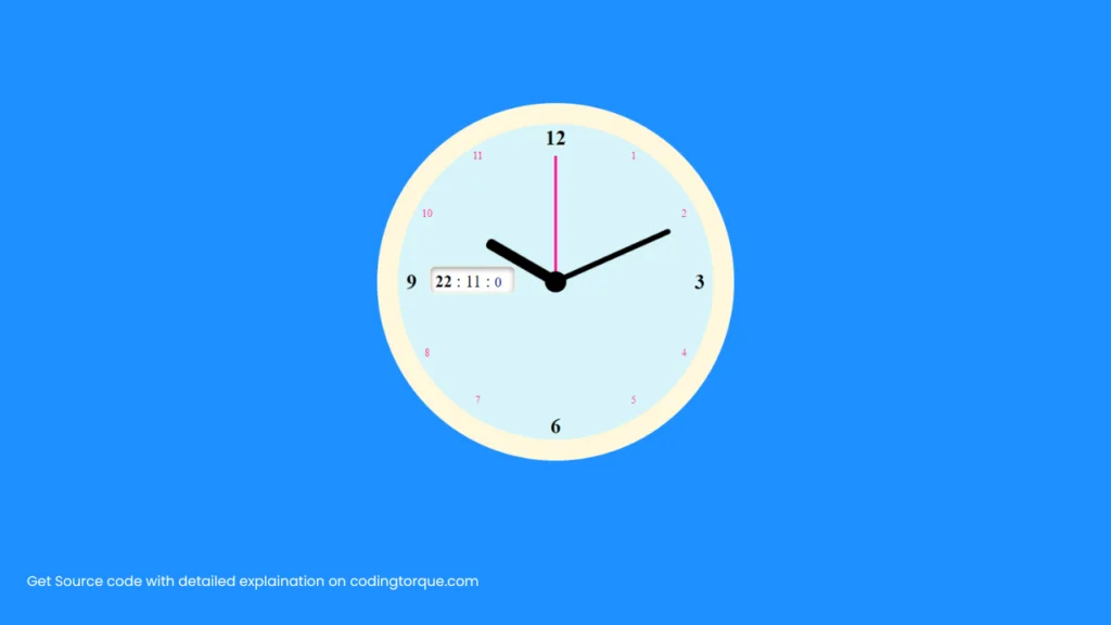 Analog and Digital clock using HTML CSS and JavaScript
