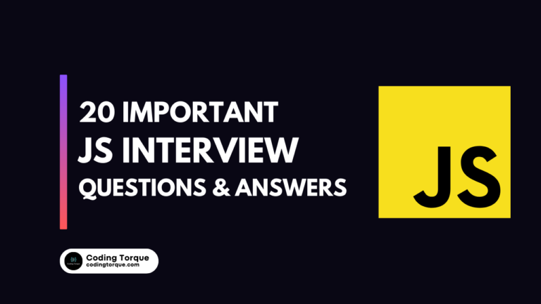 JavaScript Interview Questions and Answers