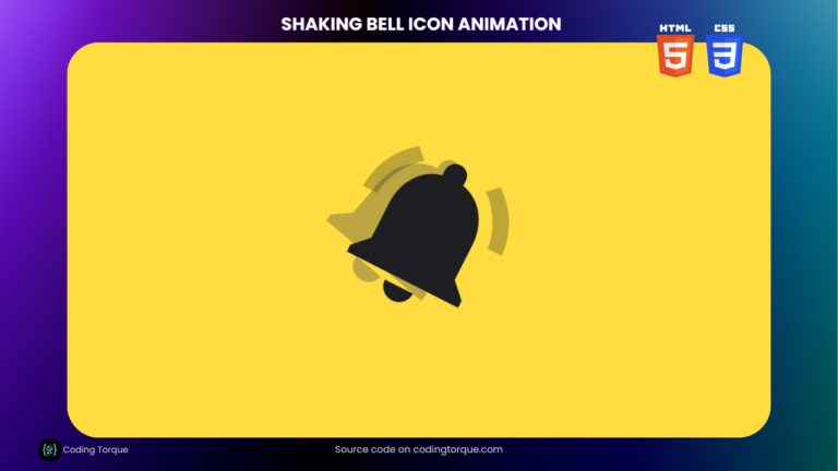 Shaking Bell Icon Animation using HTML and CSS