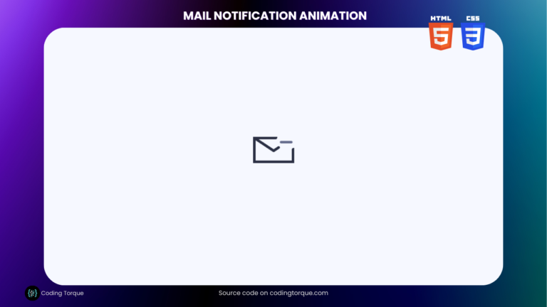 Mail Notification Animation using HTML and CSS