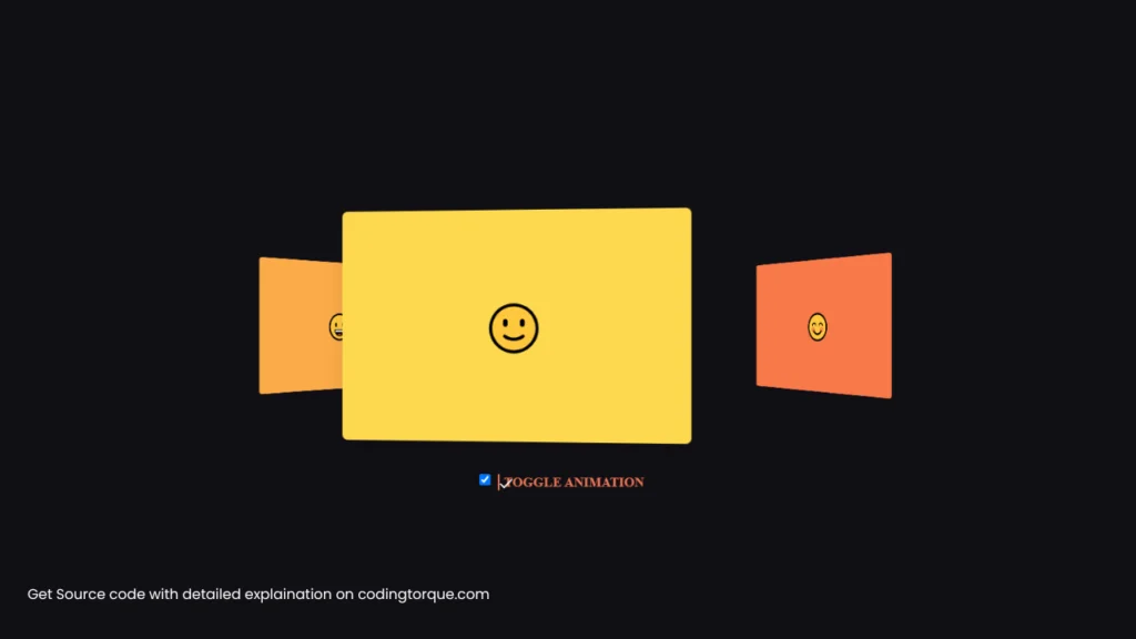 3D Transform Colorful Animated Carousel using HTML CSS and JS
